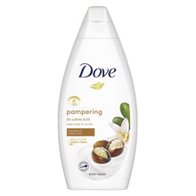 Load image into Gallery viewer, 3pk of 720ml Dove Pampering 0% Sulfate SLES Shea Butter &amp; Vanilla Body Wash