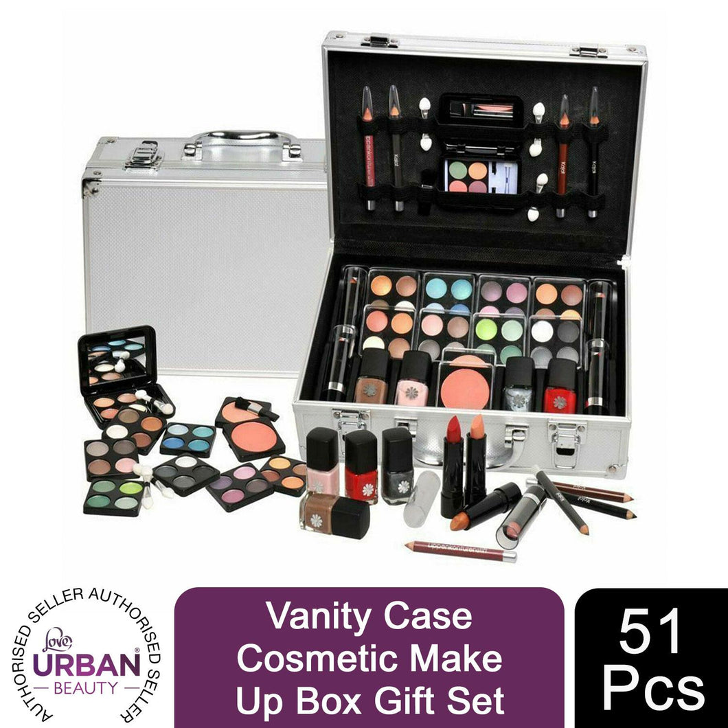 Urban Beauty Vanity Case Cosmetic Make Up Box Gift Set 51 Pieces