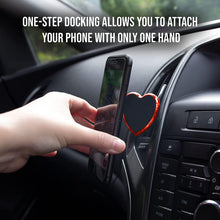 Load image into Gallery viewer, Car Vent Universal Dock Station Magnetic Car Phone Holder Heart Metallic Red