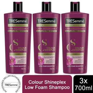 3x of 700ml TRESemme ProCollection Colour Shineplex SulphateFree LowFoam Shampoo