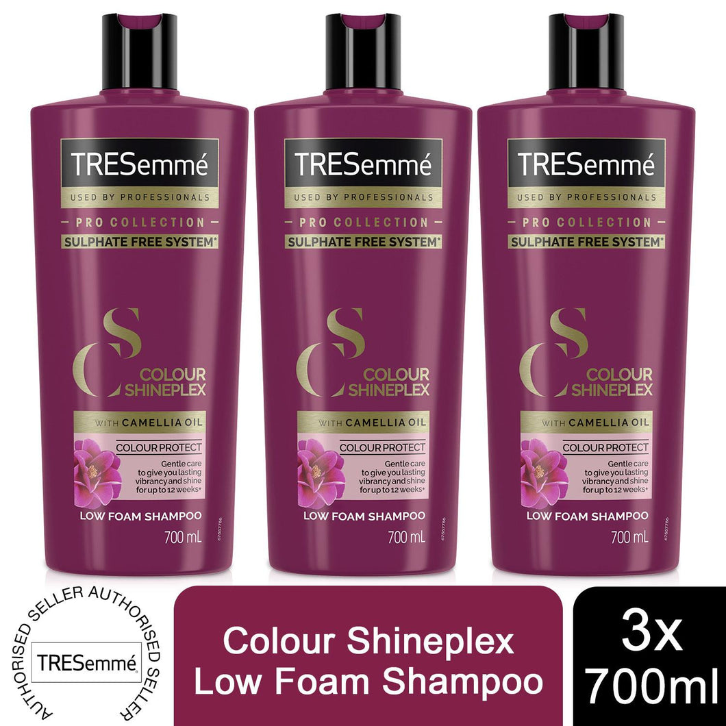 3x of 700ml TRESemme ProCollection Colour Shineplex SulphateFree LowFoam Shampoo