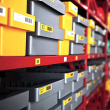 Load image into Gallery viewer, DYMO Labels Self Adhesive D1 6mm x 7mm Black Print on Yellow Tape Authentic