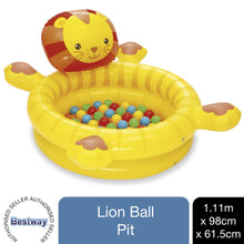 Load image into Gallery viewer, Bestway Up, In &amp; Over Lion Ball Pit, Inflatable Kids Play Centre 111x98x61.5cm