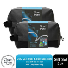 Load image into Gallery viewer, Dove Men Daily Care Body &amp; Bath Essentials 4pcs Gift Set For Men with Wash Bag