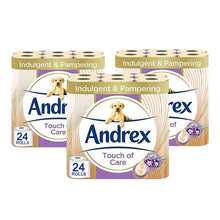 Load image into Gallery viewer, Andrex Toilet Roll Touch of Care with Shea Butter 2 Ply Toilet Paper, 72 Rolls