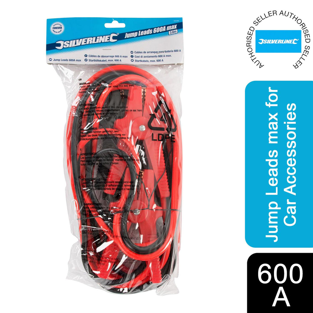 Silverline 594260 Jump Leads 600A max 3.6m