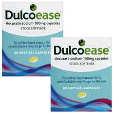 Load image into Gallery viewer, 2 Pack DulcoEase Stool Softener 100mg Constipation Relief Capsules, 30 Capsules
