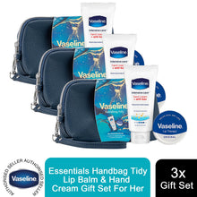 Load image into Gallery viewer, Vaseline Essentials Handbag Tidy Lip Balm &amp; Hand Cream Gift Set For Her