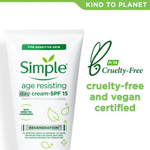 Load image into Gallery viewer, 1x or 2x 50ml Simple Regeneration Age Resisting DayCream With Green Tea Goodness