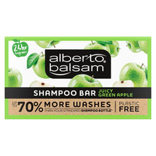 Load image into Gallery viewer, 3pk 75g Alberto Balsam Juicy Green Apple Shampoo Bar with Argan oil Plastic Free