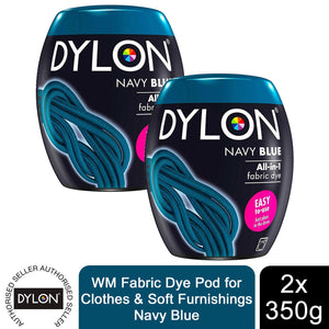 3 x DYLON Intense Black Machine Dye Pod 350g Permanent Colour Wash