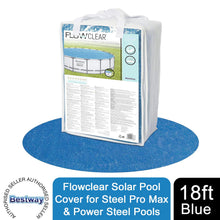 Load image into Gallery viewer, Flowclear Solar Pool Cover for Steel Pro Max &amp; Power Steel Pools - 18 Feet, Blue