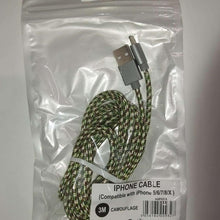 Load image into Gallery viewer, Aquarius 3m Phone Lightning Nylon USB Wire Braided Cable, Camouflage