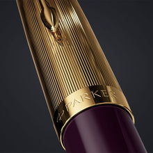 Load image into Gallery viewer, Parker 51 Fountain Pen Delux Black Fine 18k Gold Nib Black Ink in Gift Box