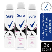 Load image into Gallery viewer, Sure Women Motion Sense Antiperspirant Deodorant, 3 Pack, 250ml