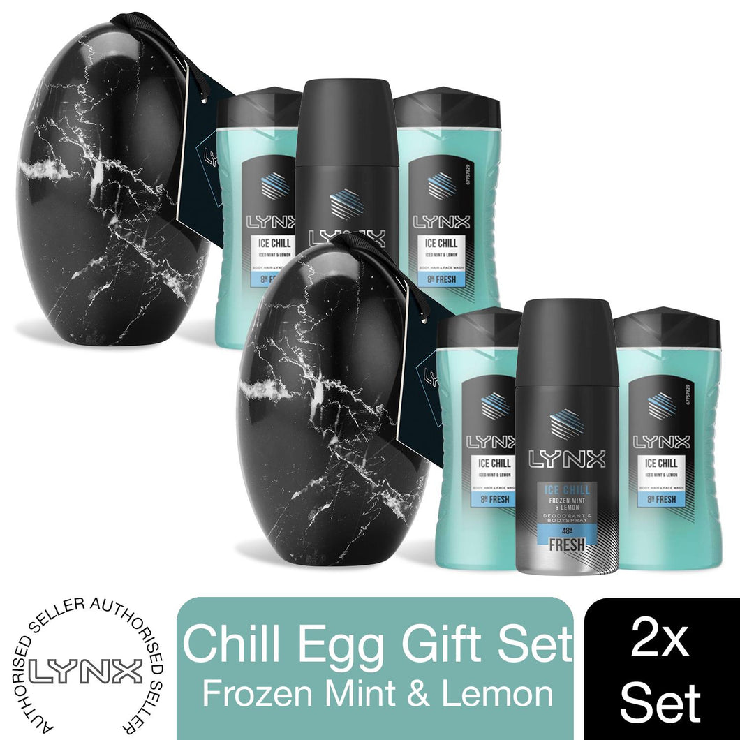 Lynx Ice Chill Easter Egg Gift Set For Brothers, Boys & Teens , 2pk