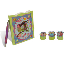 Load image into Gallery viewer, Kreative Kids Owl Notebook Set with Pen and Bookmarks