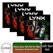Load image into Gallery viewer, Lynx Africa Trio Gift Set For Men Bodyspray, Bodywash &amp; APA Deo Gift For Him
