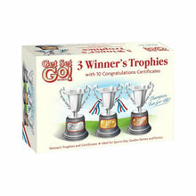 Load image into Gallery viewer, Trophies &amp; Certificate Set1st/2nd/3rd Trophies 10 x Printed Cer