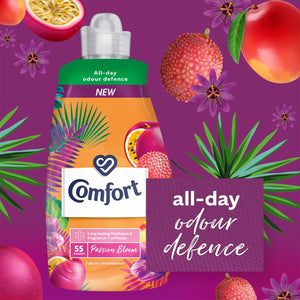 Surf Washing Liquid 24w & Comfort Fabric Conditioner 55w  Passion Bloom  Summer Fragrance Bundle