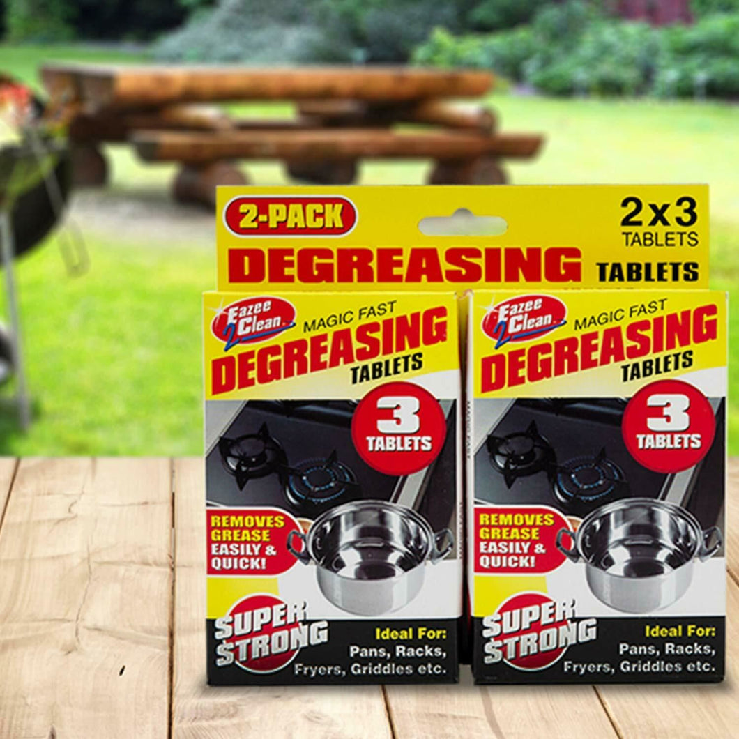 Eazee 2 Clean Magic Fast 6 Degreasing Tablets for Pans, Racks, Fryers & Griddles
