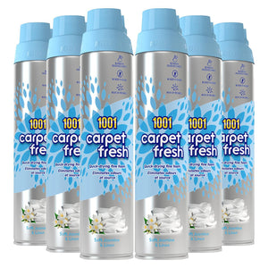 1001 Carpet Fresh Soft Jasmine & Linen Upholstery Odour Remover Spray, 6x300 ml