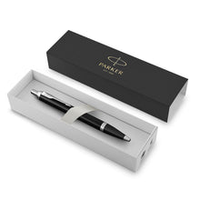 Load image into Gallery viewer, Parker IM BallPoint Pen Black Lacquer Medium Point Blue Ink Gift Box