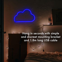 Load image into Gallery viewer, Aquarius Neon Cloud Shape Neon Light Blue Color LED Night Lights