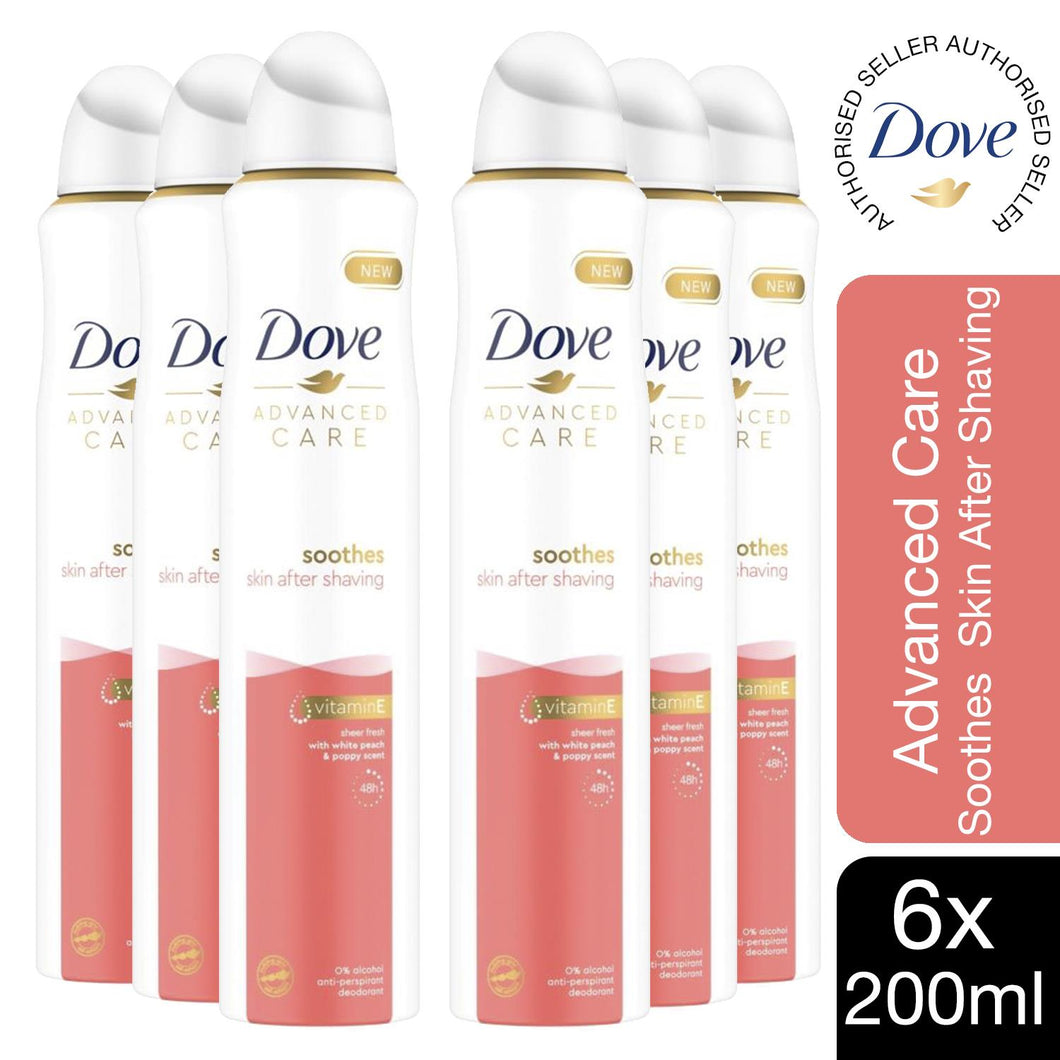 6xof200ml Dove Advanced Care Anti-Perspirant Deodorant, Choose Your Fragrance