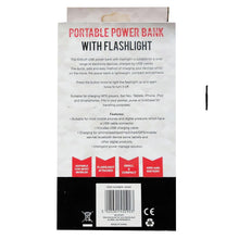 Load image into Gallery viewer, MiStuff Portable Power Bank 4500mAh With LED Flashlight, White