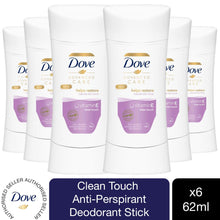Load image into Gallery viewer, 6pk 62ml Dove Clean Touch Antiperspirant Deodorant Stick, Violet &amp; Jasmine Scent