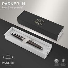 Load image into Gallery viewer, Parker IM Rollerball Pen Dark Espresso Fine Point Black Ink Gift Box