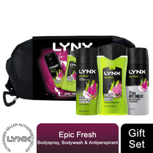 Load image into Gallery viewer, Lynx Epic Fresh Trio Gift Set For Men Bodyspray, Bodywash &amp; APA Deo Gift For Him