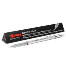 Load image into Gallery viewer, Rotring Mechanical Pencil Rapid PRO Metallic Silver Chrome 0.7 mm