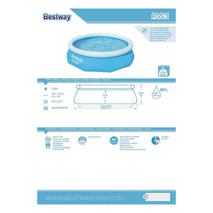 Bestway Fast-Set Above Ground Swimming Pool with Repair Patch 10'x30'', 3800L
