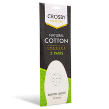 Load image into Gallery viewer, Crosby Scented Unisex Foot Lenght Insoles for Footwear, 2 Pairs Natural Cotton