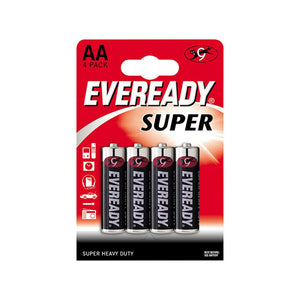 Eveready Super Heavy Duty AA Batteries - Pack of 4