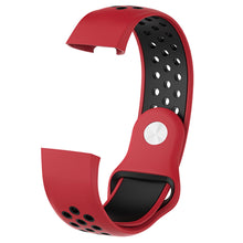 Load image into Gallery viewer, Aquarius Fitbit Charge 3 Silicone Replacement WatchStrap Band - Small, Red/Black