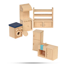 Load image into Gallery viewer, Beluga Classics Wooden Doll House Furniture For Kitchen-5 Pieces