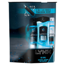 Load image into Gallery viewer, Lynx Ice Gift Set, Present For Brothers, Boys &amp; Teens, With USB Powerbank Torch