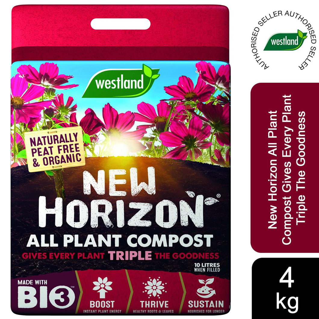 Westland New Horizon All Plant Compost Peat Free Organic with BIO3 10L 4kg