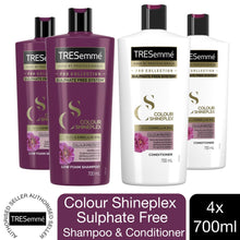 Load image into Gallery viewer, 2 of Each 700ml Tresemme Pro Collection Colour Shineplex Sulphate Free Shmp&amp;Cond