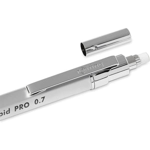 Rotring Mechanical Pencil Rapid PRO Metallic Silver Chrome 0.7 mm