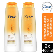 Load image into Gallery viewer, 2pk of 400ml Dove Nutritive Solutions Nourishing Oil Light Shampoo for Dry Hair
