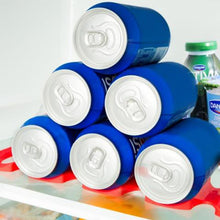 Load image into Gallery viewer, Fridge Can Holder Beer Wine Bottle Rack Foldable Shelf Plastic Organizer Red