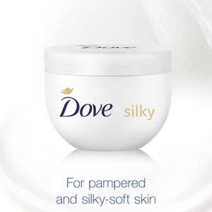 4pk of 300ml Dove Silky Nourishing Body Cream For Silky Pampering Skin