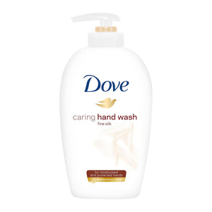 3x of 250ml Dove Fine Silk Caring Hand Wash for Moisturised and Protected Hands