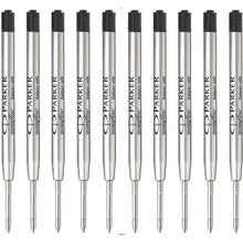 Load image into Gallery viewer, Parker QUINKflow Ballpoint Pen Ink Refills with Medium Tip Black 10 Refills