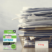 Load image into Gallery viewer, DYMO Labels Self Adhesive D1 12mm x 7mm Red Print on White Tape Authentic
