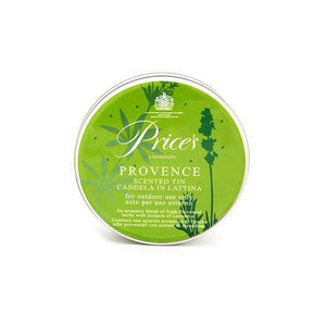 Prices London Provence Herbs & Lavender Scented Tin Candle for Outdoor Use Only